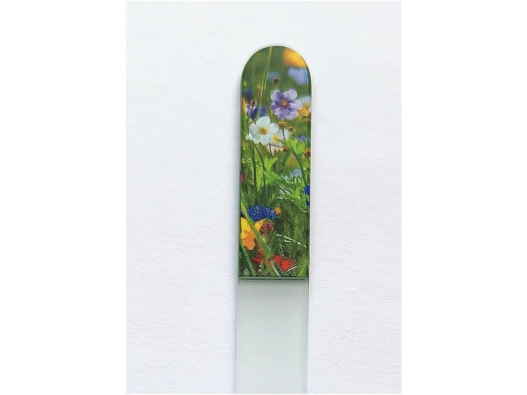 Pilník skleněný velký - potisk - louka