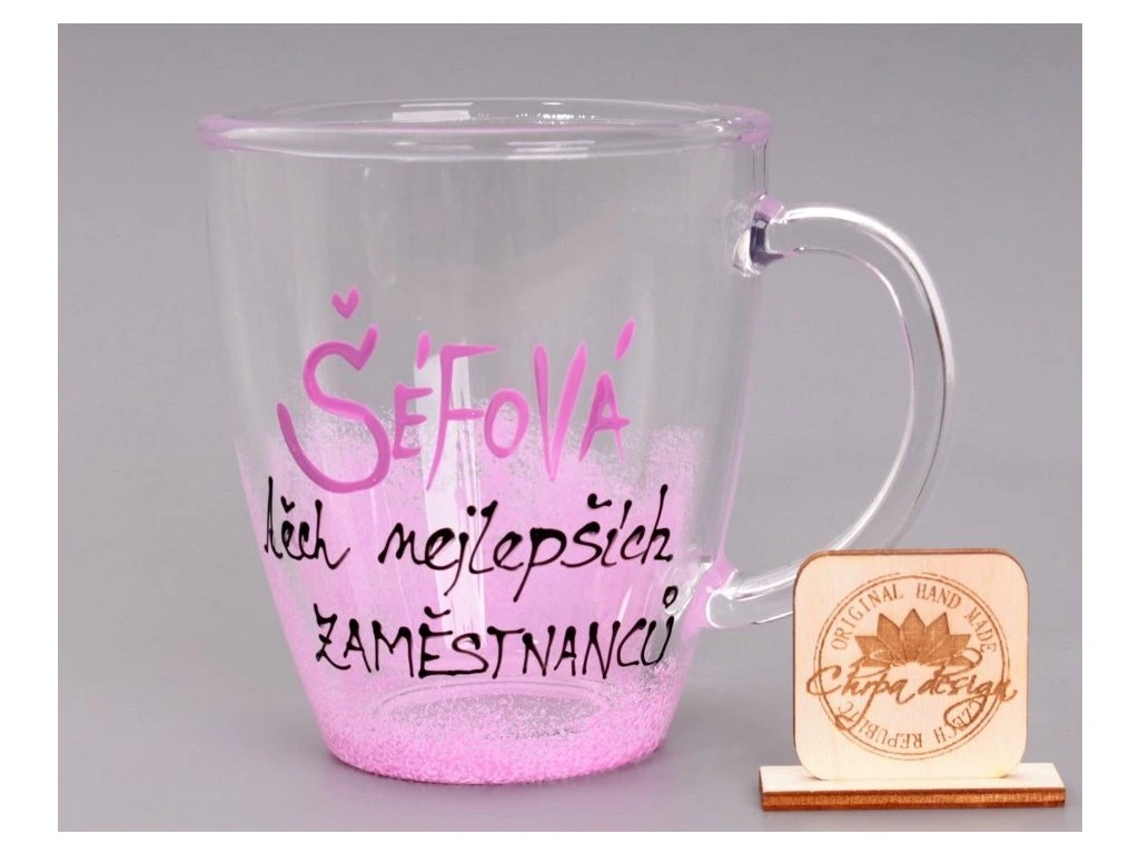 Skleněný hrnek - šéfová těch nejlepších zaměstnanců