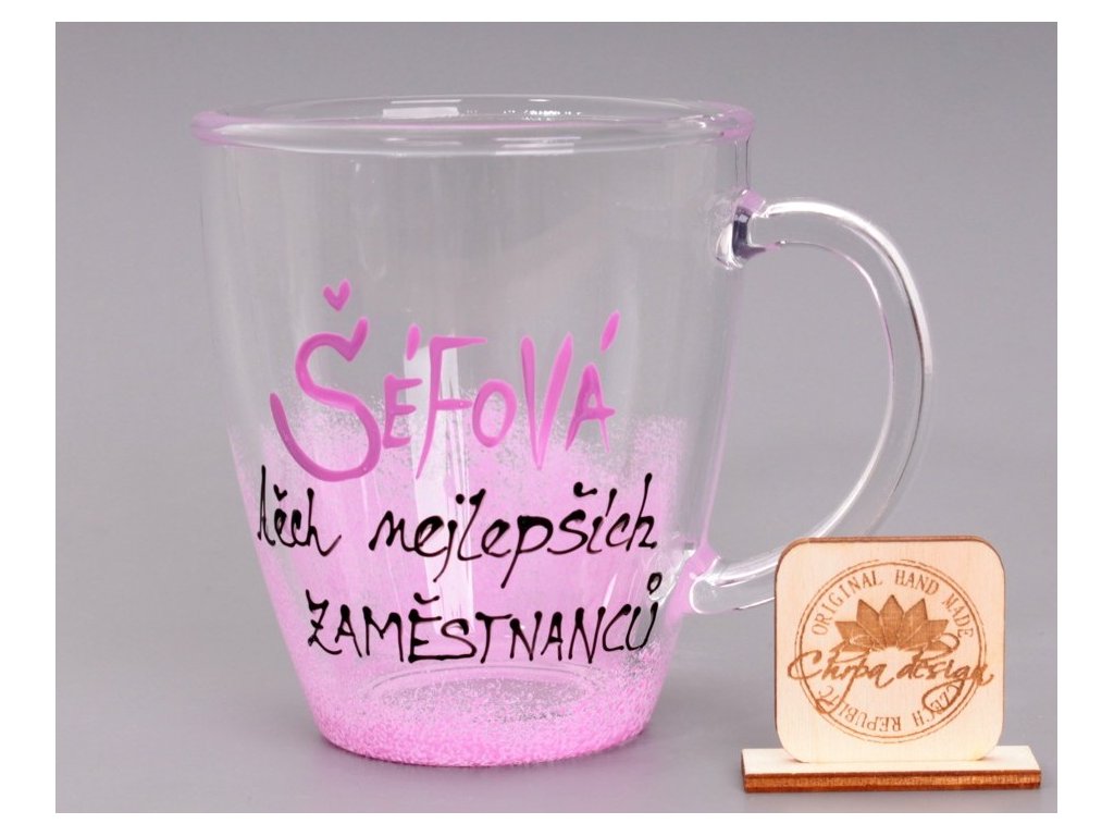 Skleněný hrnek - šéfová těch nejlepších zaměstnanců
