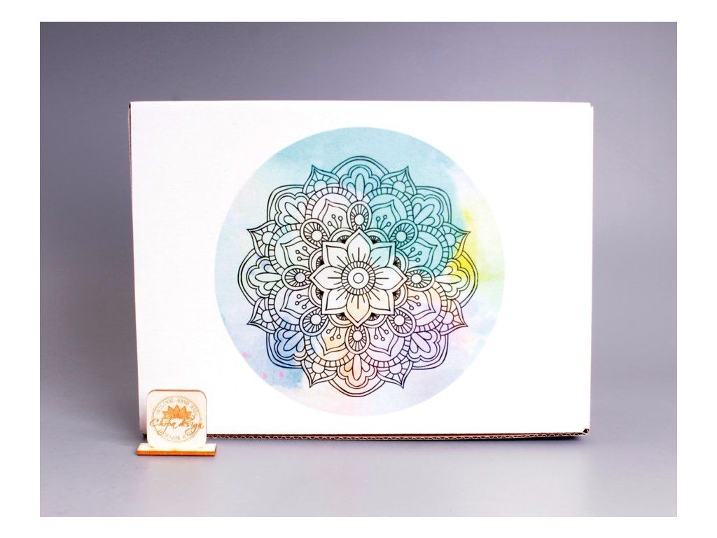 Papírová dárková krabice - mandala