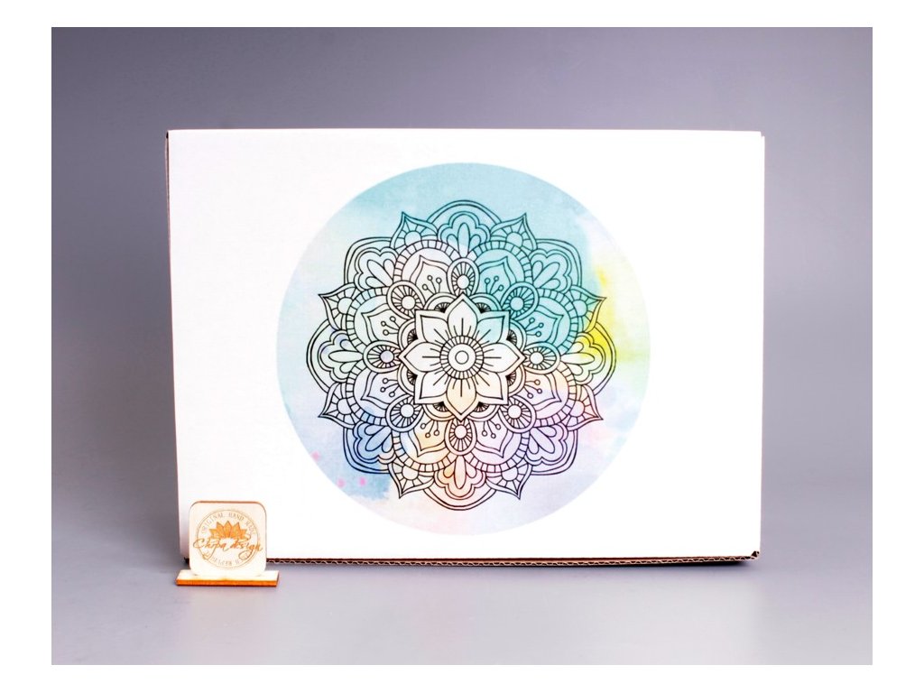 Papírová dárková krabice - mandala