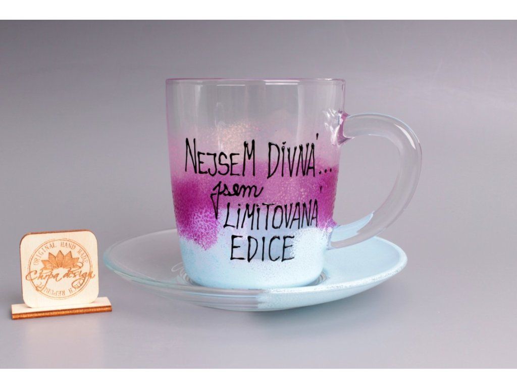 Skleněný hrnek s podšálkem 0,3 l – limitovaná edice