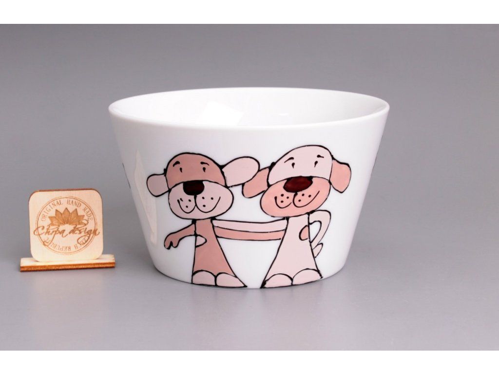 Porcelánová miska Pejsci