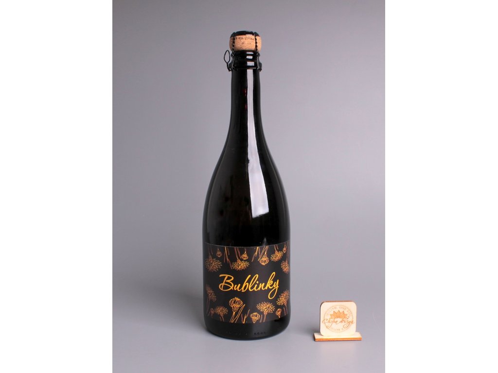 Sekt Charmat brut s etiketou - Bublinky