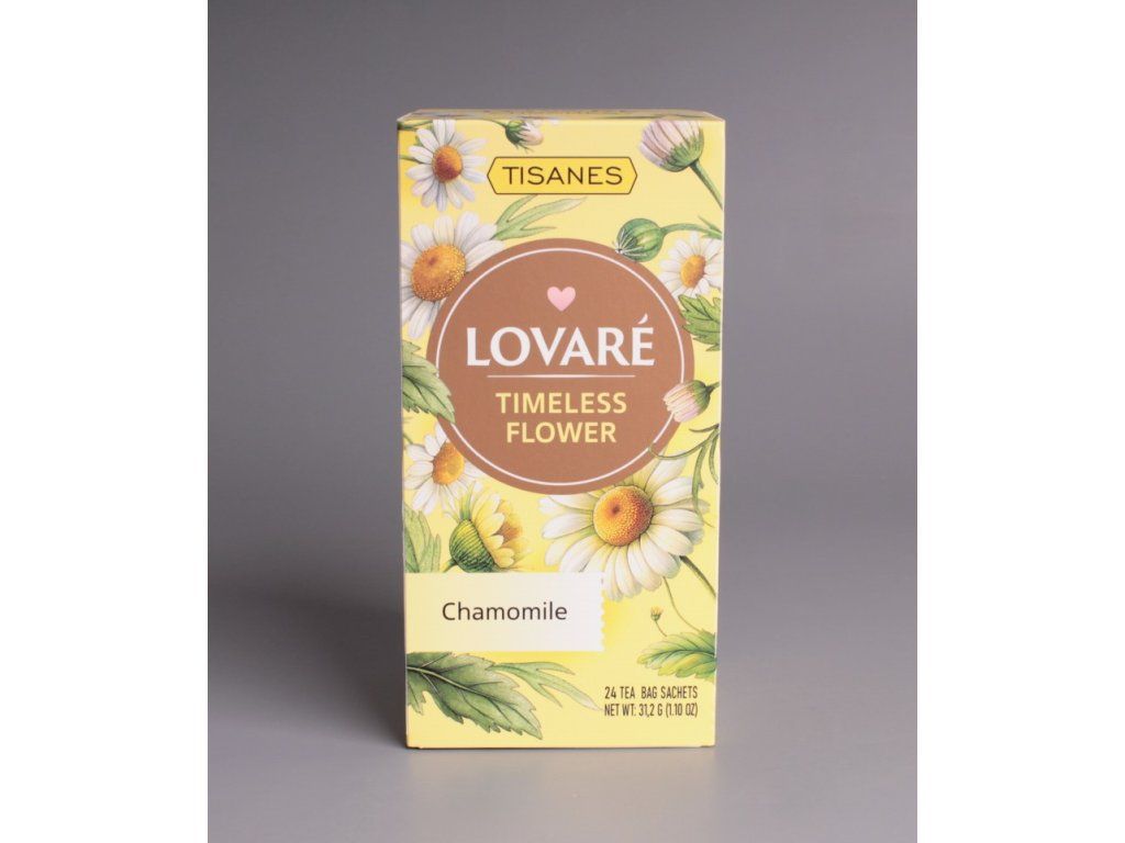 Bylinkový heřmánkový čaj LOVARÉ Timeless Flower 31,2 g, 24 čajových sáčků