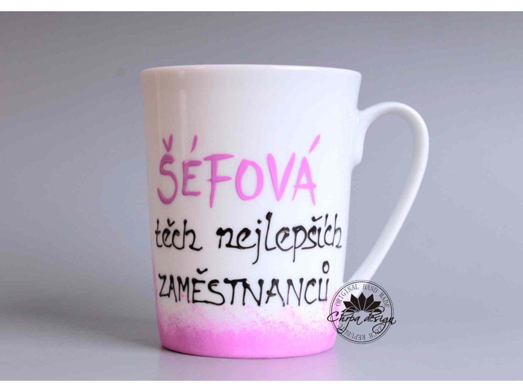 Porcelánový hrnek Šéfová těch nej zaměstnanců