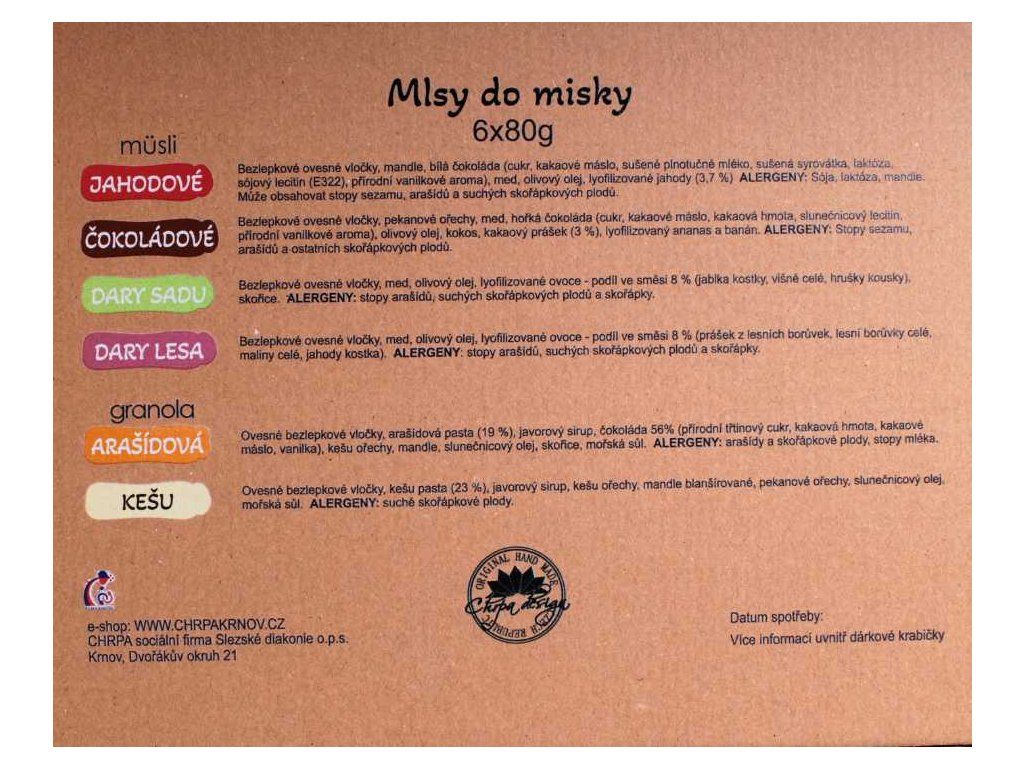 Obsah Müsli ochutnávkového setu