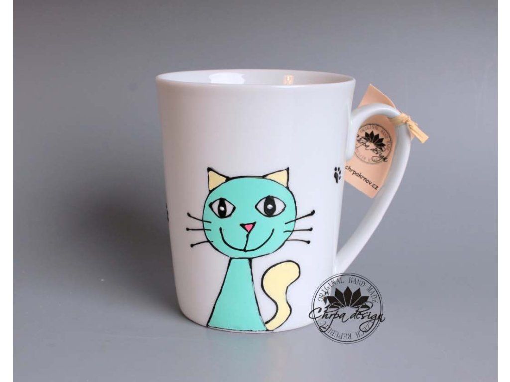 Porcelánový hrnek Kočička
