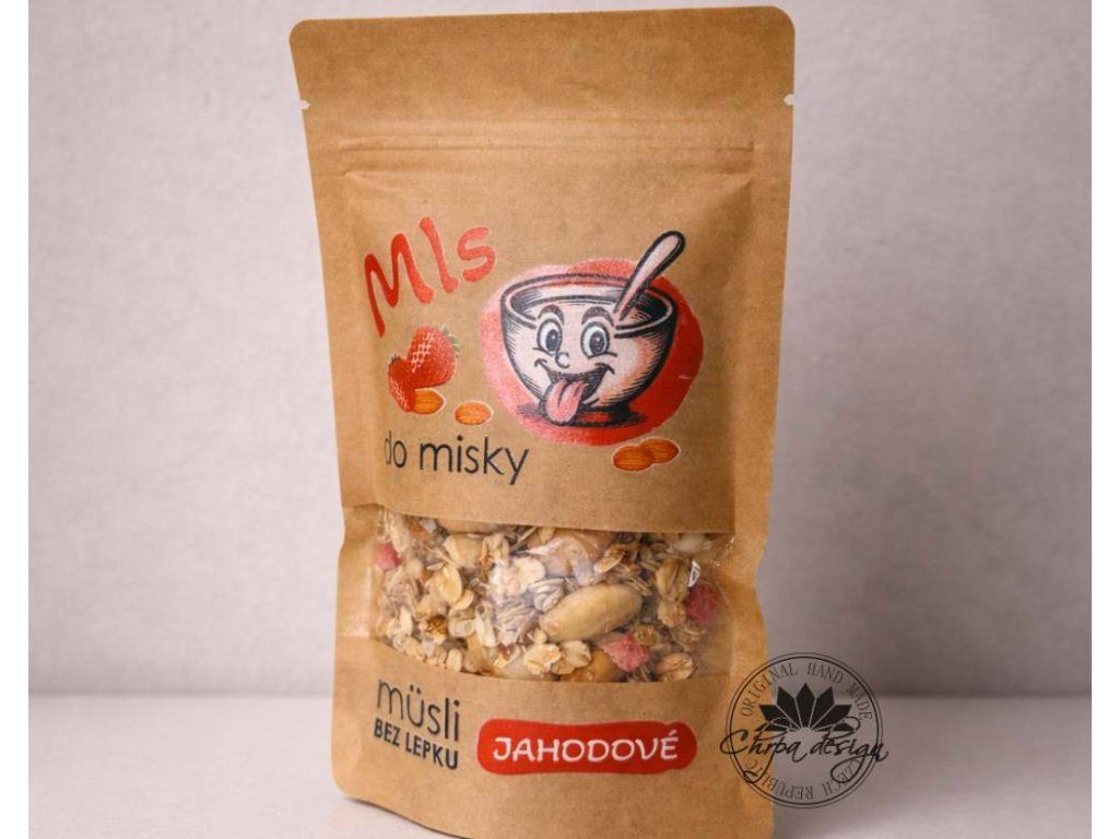 Mls do misky jahodové müsli bez lepku 80 g