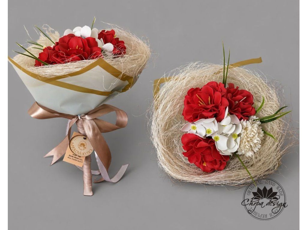 Mýdlová kytice - Red romantic