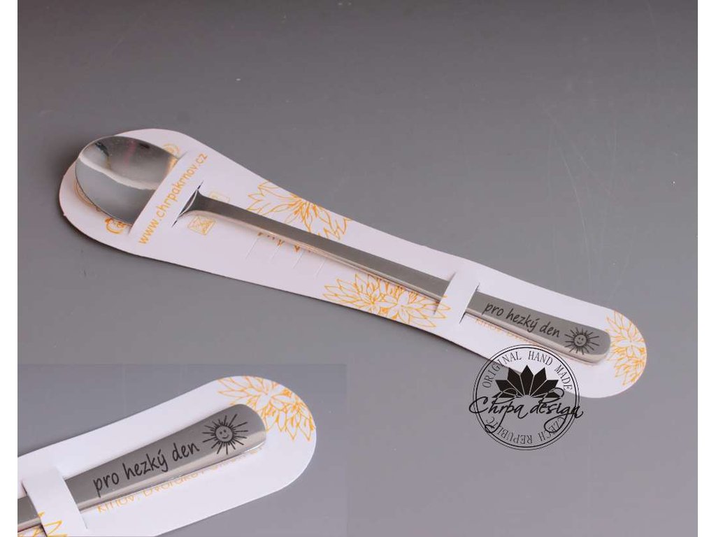 Nerezová lžička 17 cm - Pro hezký den