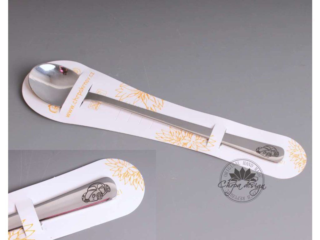 Nerezová lžička 17 cm - Auto