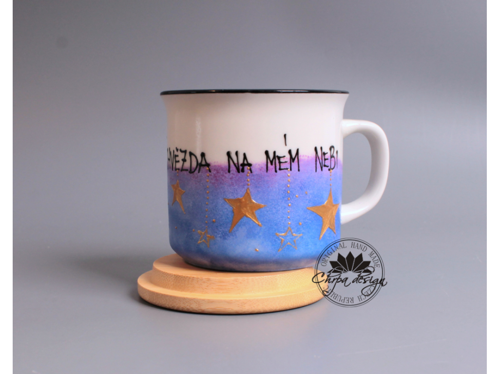 Porcelánový hrnek s podšálkem Jsi nejzářivější hvězda na mém nebi 0,3 l