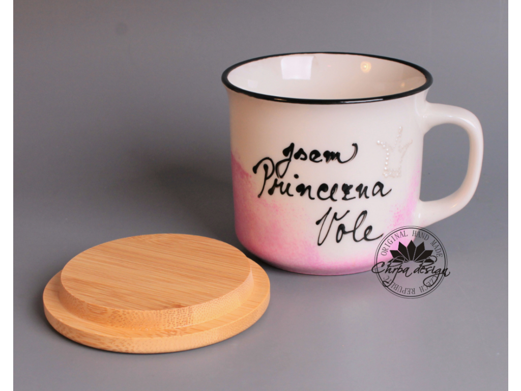 Porcelánový hrnek s podšálkem Jsem princezna, vole 0,3 l