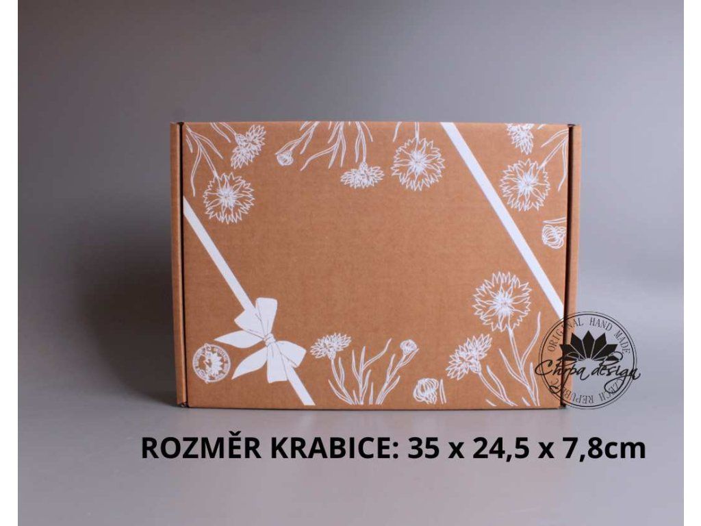 Dárková krabice - Bílé Chrpy M