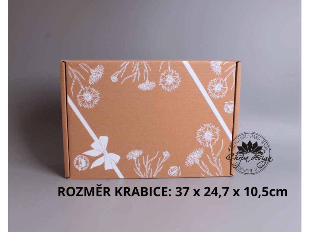 Dárková krabice - Bílé Chrpy L