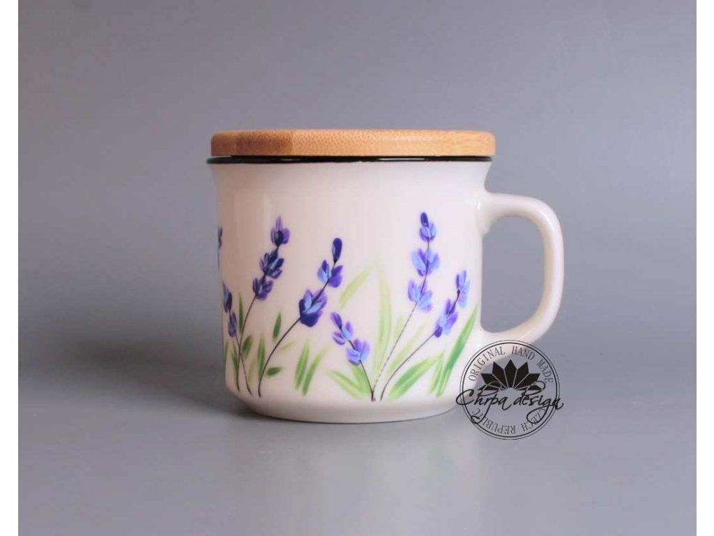 Porcelánový hrnek s podšálkem Levandule 0,3 l