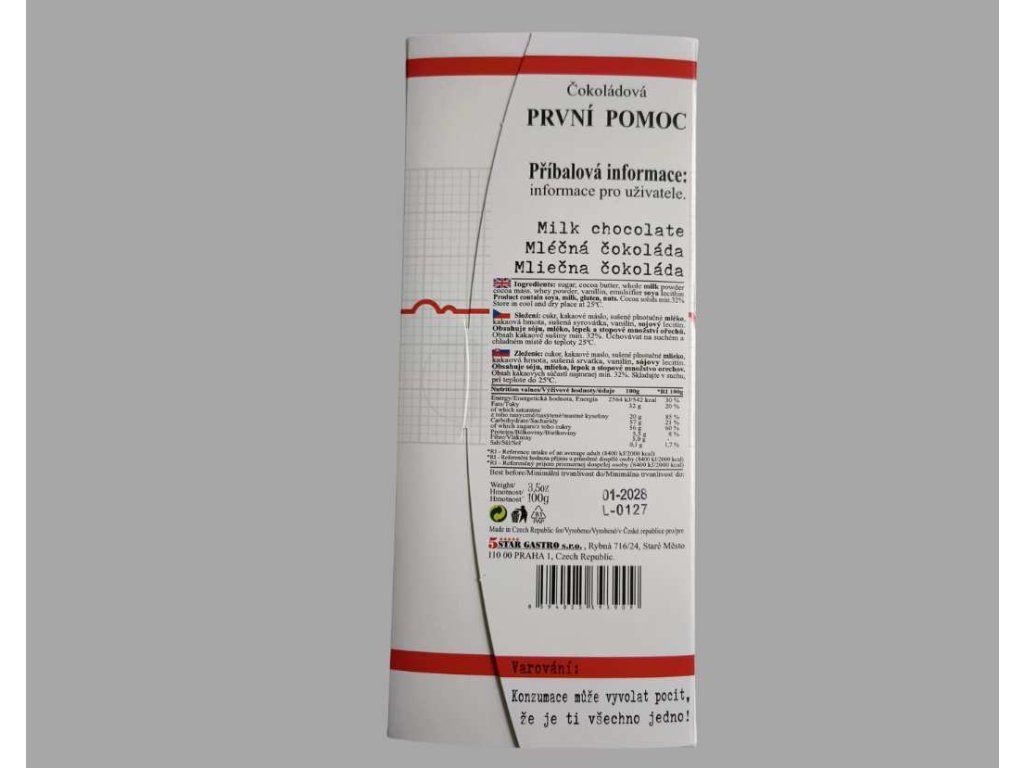 Detail balení Čokoládová první pomoc 100 g