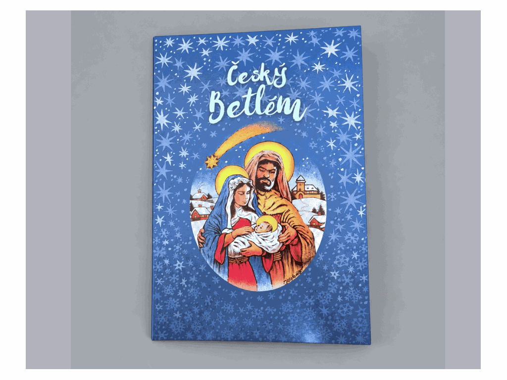 Papírový betlém - otevírací kniha