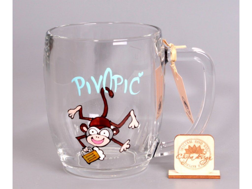 Skleněný půllitr Pivopič