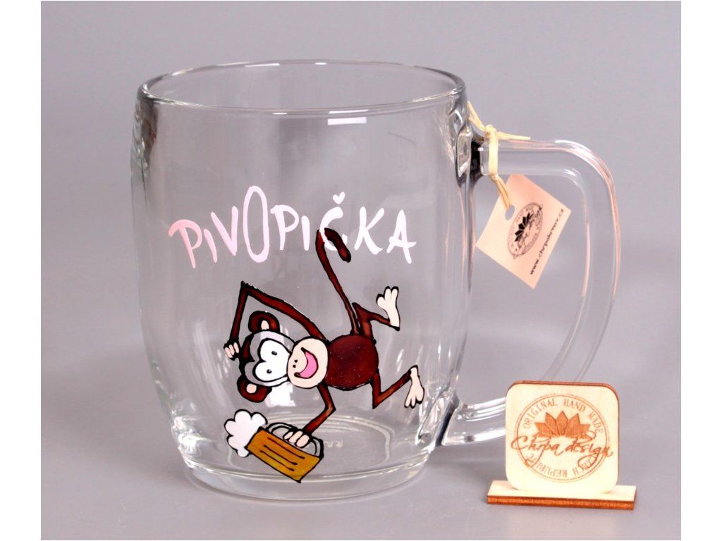 Skleněný půllitr Pivopička