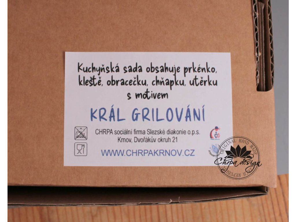 Detail dárkové sady Král grilování