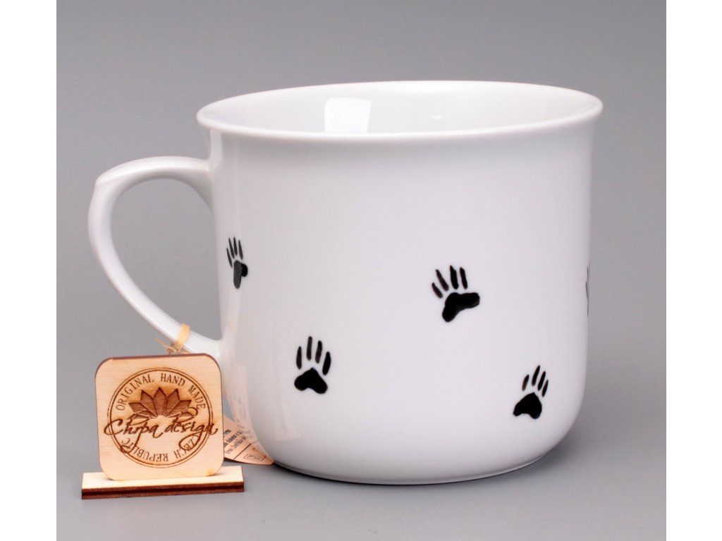 Detail porcelánového hrnku Liška 0,6 l