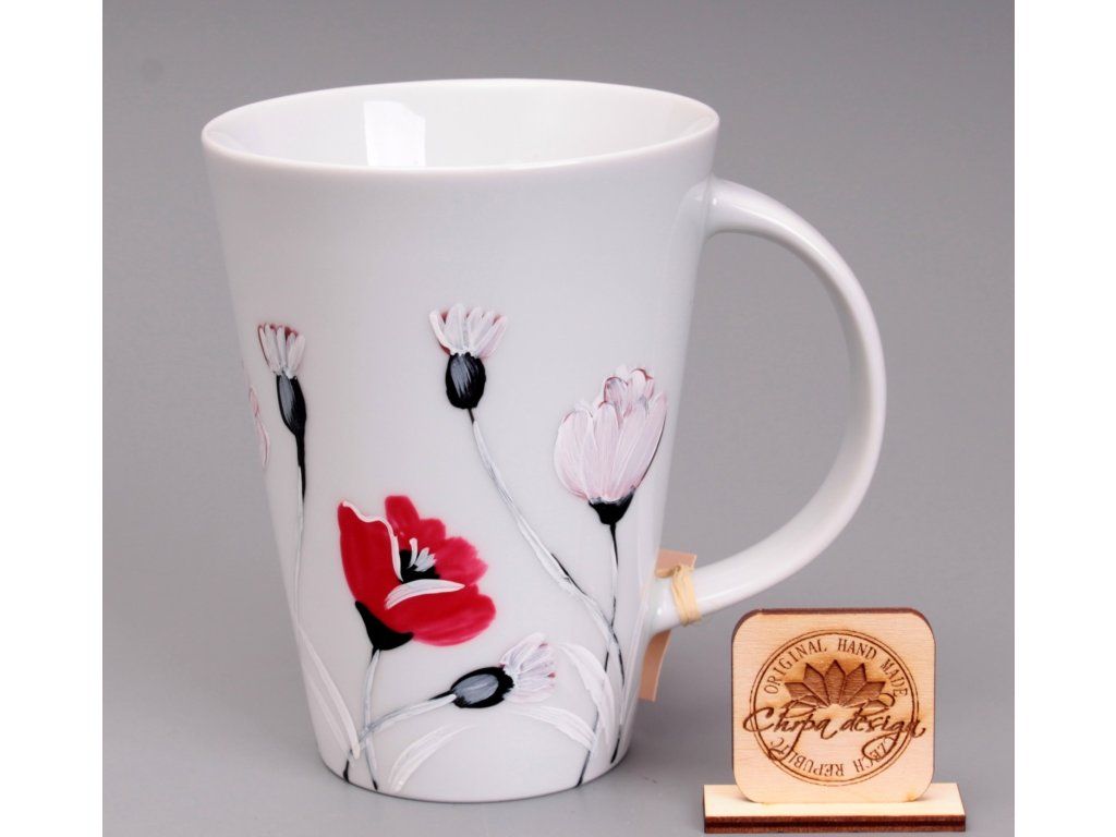 Porcelánový hrnek Bílé máky 0,3 l