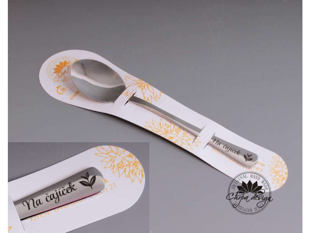 Nerezová lžička 13,5 cm - Na čajíček