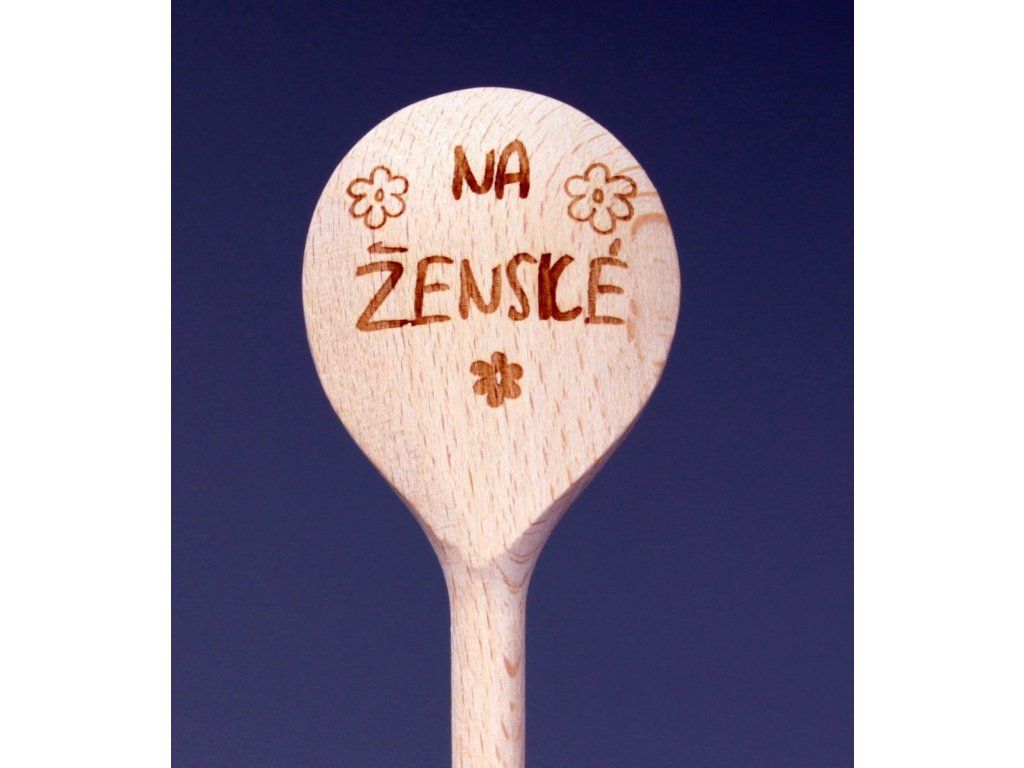 Dřevěná Vařečka na ženské z bukového dřeva