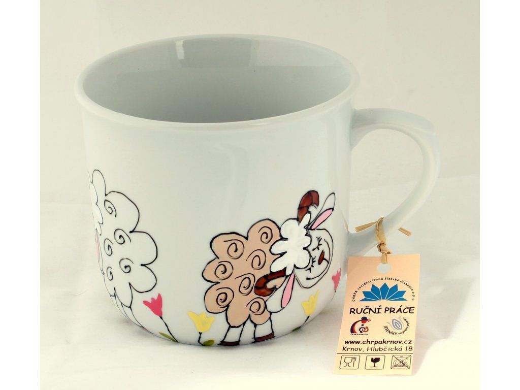 Porcelán hrnek 0,6 L -motiv- Ovečka